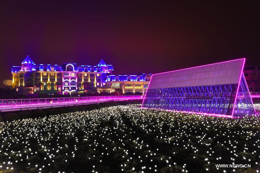 Illuminations dans un parc à Guangzhou