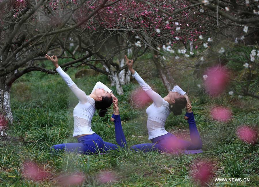 Chine : amatrices de yoga dans le Hunan