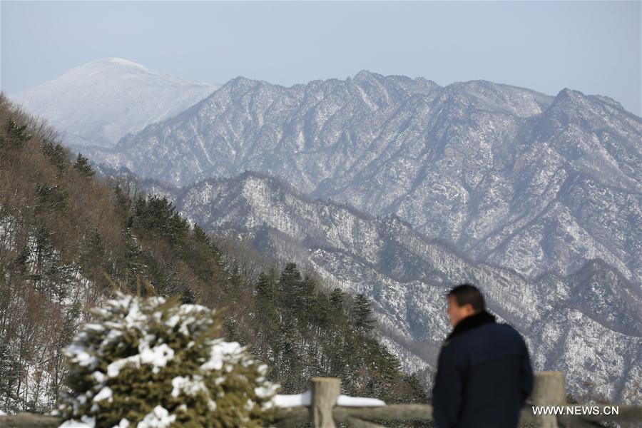 Chine : paysage enneigé des monts Qinling