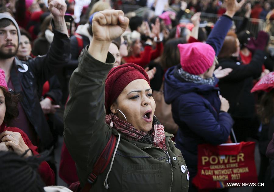 Rassemblement "Journée sans une femme" à New York