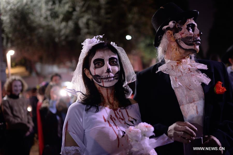 Israël : Marche des zombies à Tel-Aviv