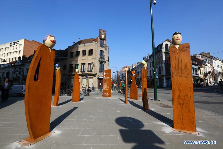 Belgique : sculptures "Citoyens européens" pour le 60 anniversaire du traité de Rome