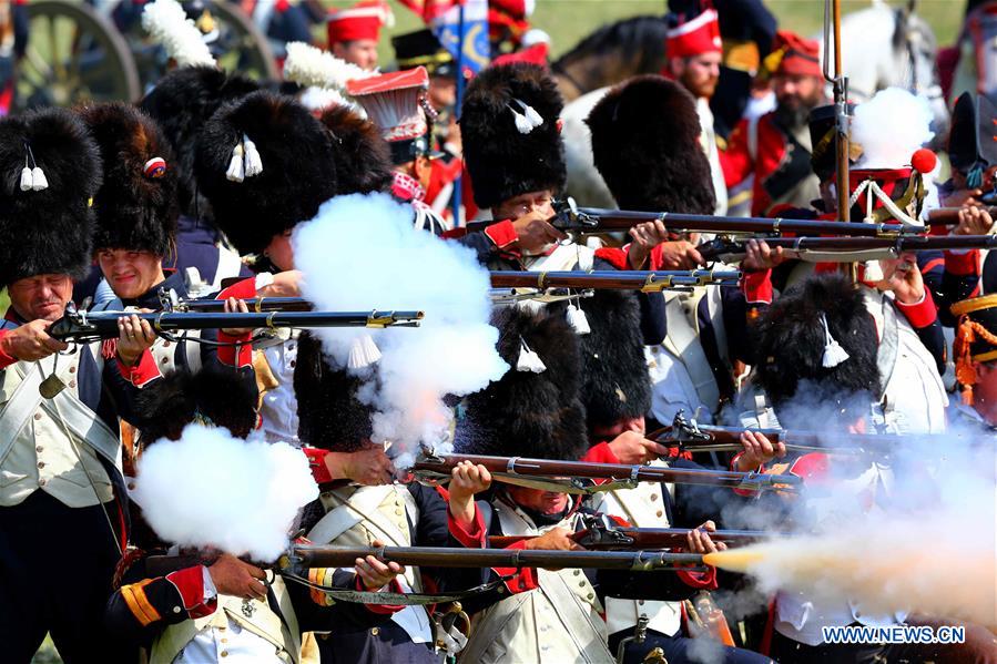 Blegique : reconstitution de la bataille de Waterloo