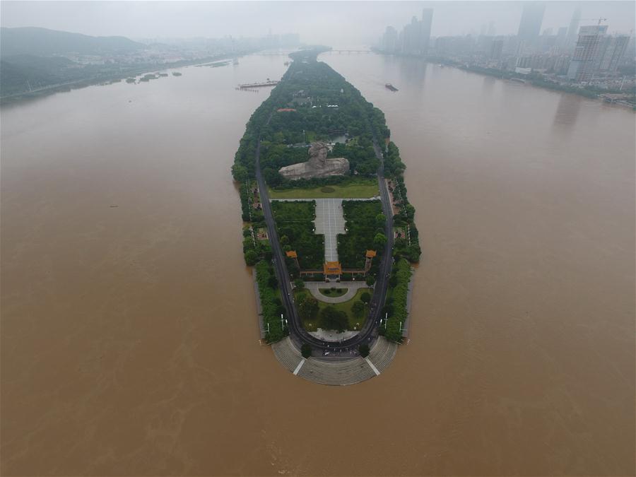 Juzizhou inondée à Changsha