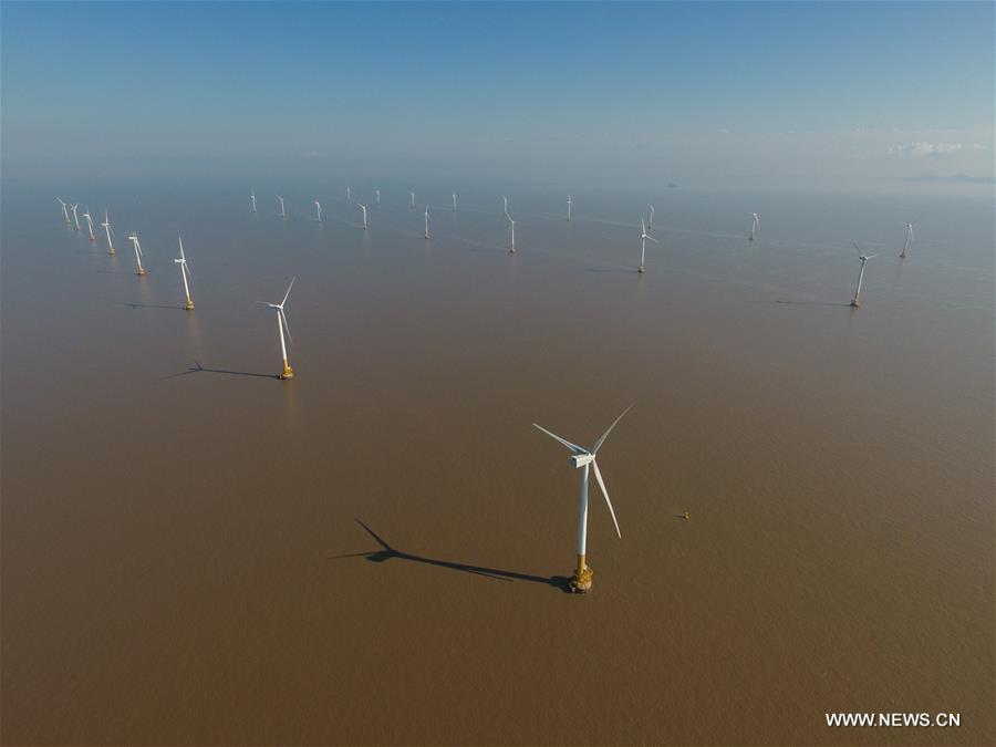 Chine : parc éolien à Shanghai