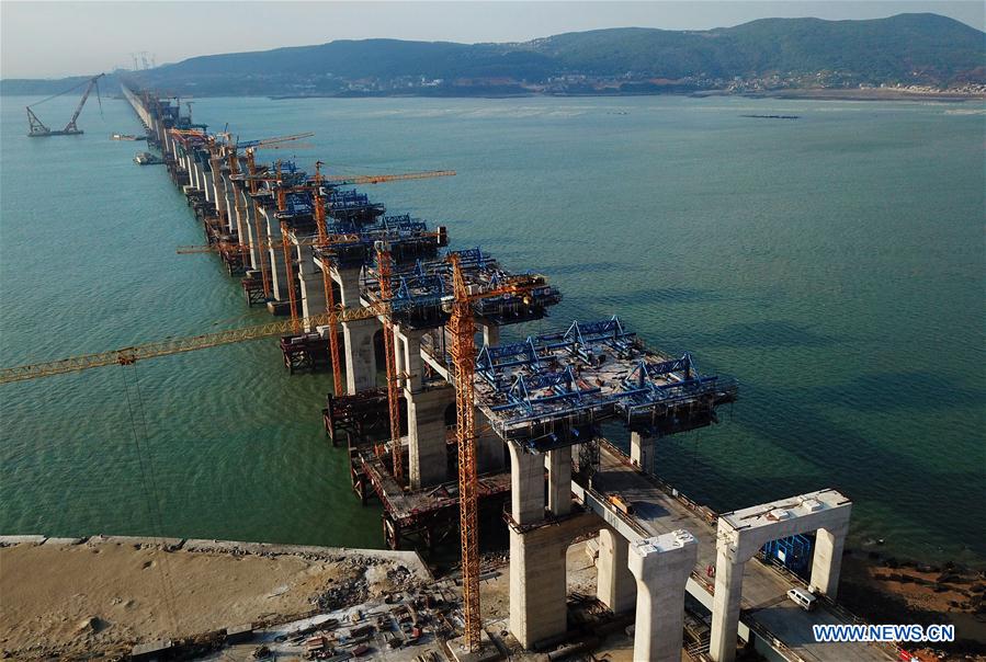 Chine : construction d'un pont maritime dans le détroit de Pingtan 