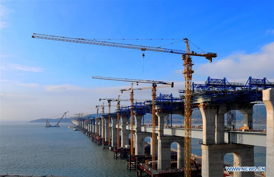 Chine : construction d'un pont maritime dans le détroit de Pingtan 
