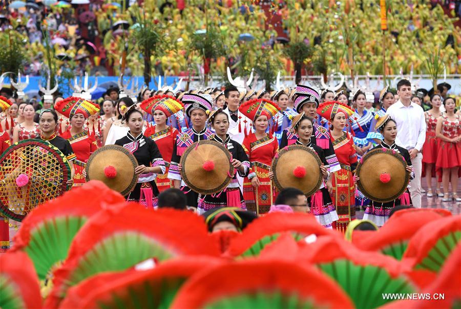 Célébration de la fondation d'un district dans le sud de la Chine