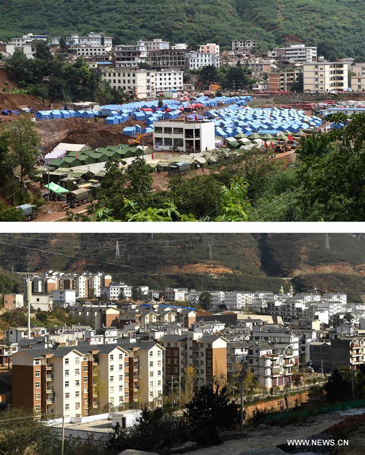 Chine : reconstruction de Ludian frappé par un séisme au Yunnan
