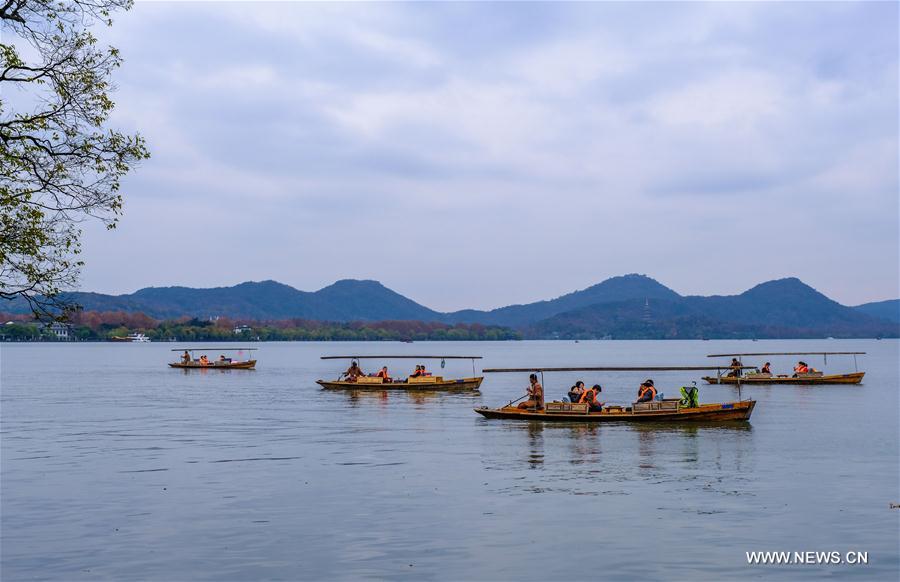 Paysage du lac de l'Ouest à Hangzhou 
