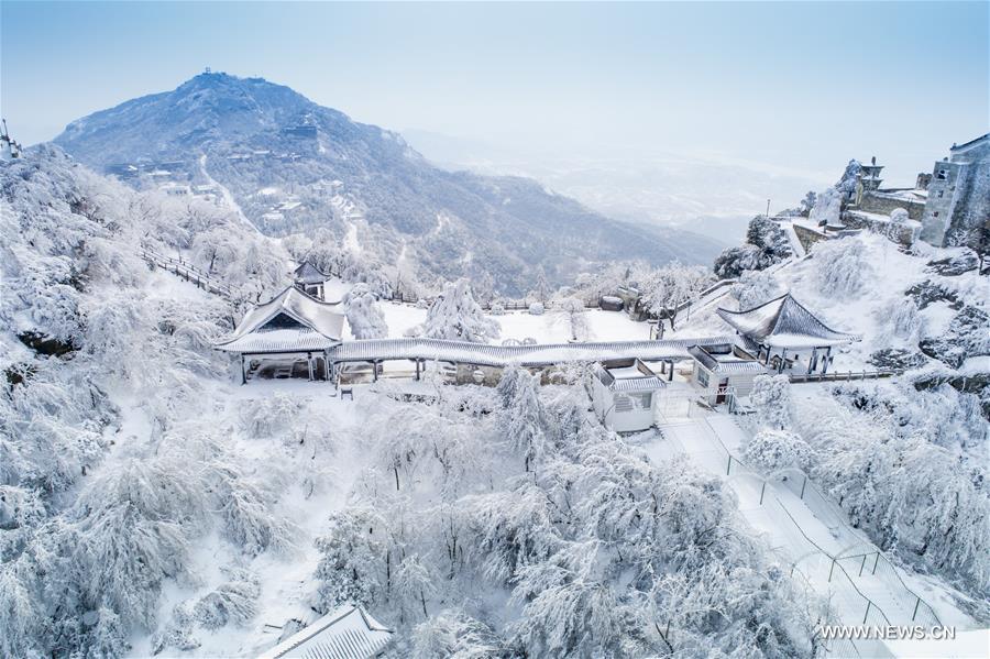 Chine : paysage de la montagne Mulan à Wuhan