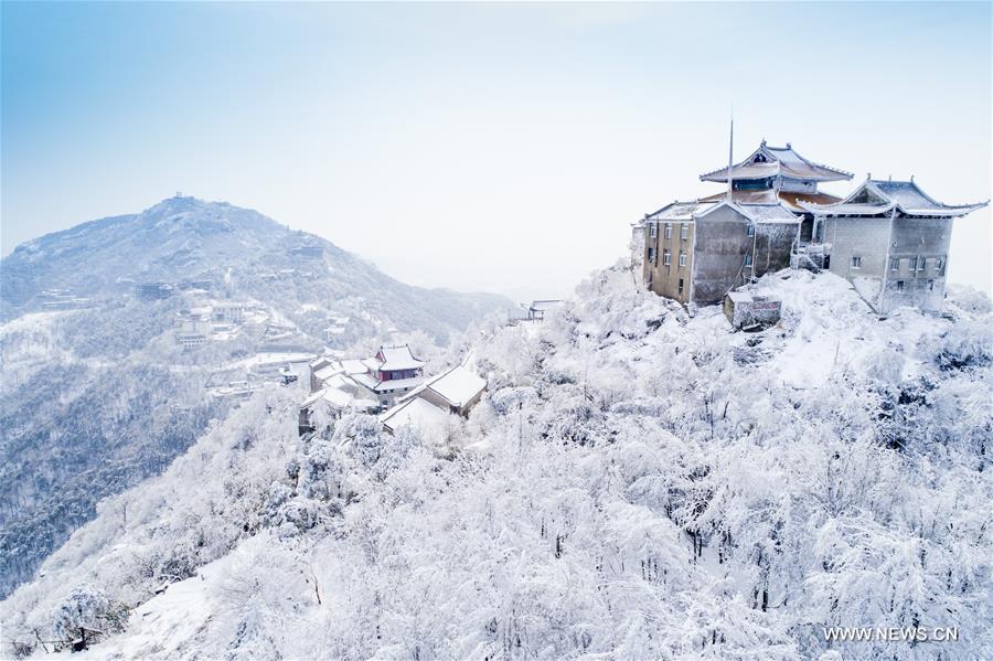 Chine : paysage de la montagne Mulan à Wuhan