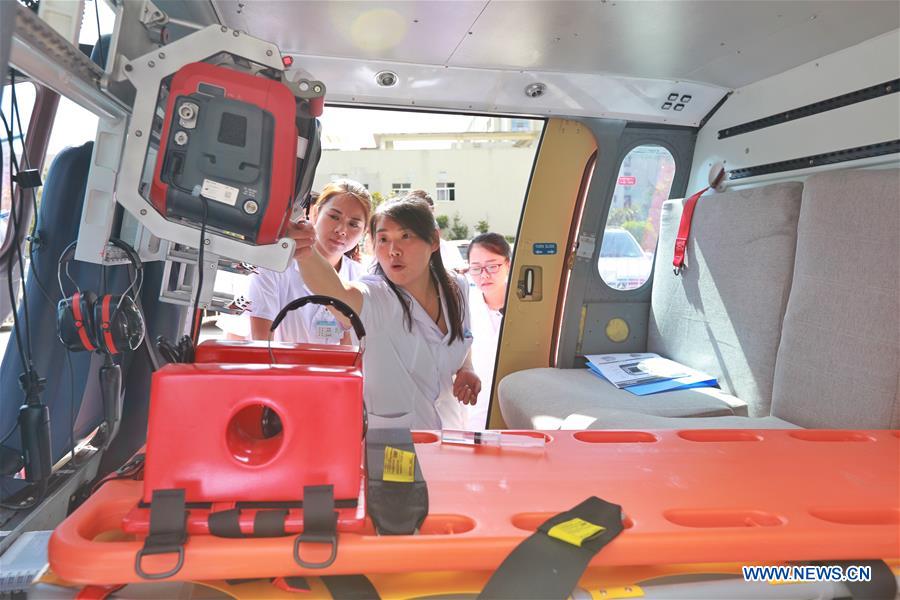 Chine : hélicoptère médical au Guizhou