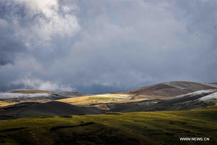 Chine : paysage de Jiangbulake dans le Xinjiang