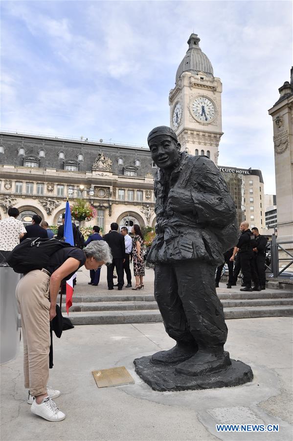 France : installation d'une statue d'un travailleur chinois 