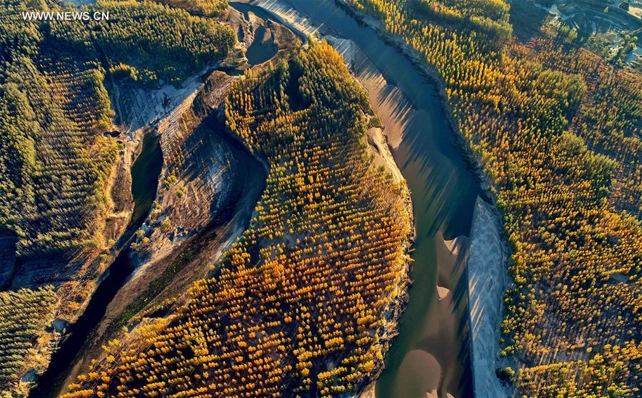 Chine : paysage le long de la rivière Luanhe au Hebei (nord)