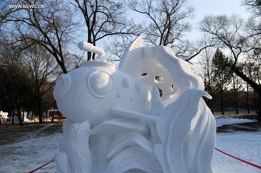 Chine : sculptures sur neige à Harbin