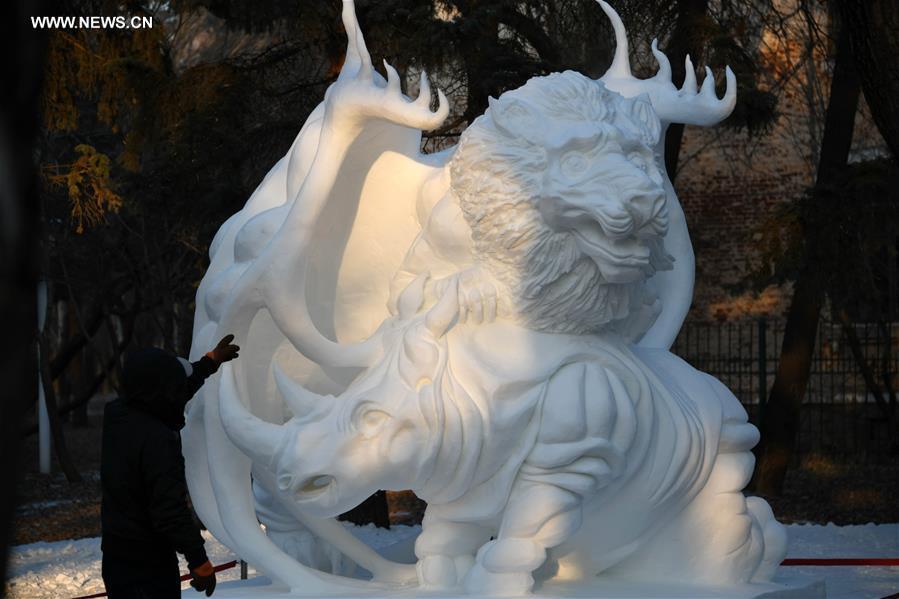Chine : sculptures sur neige à Harbin