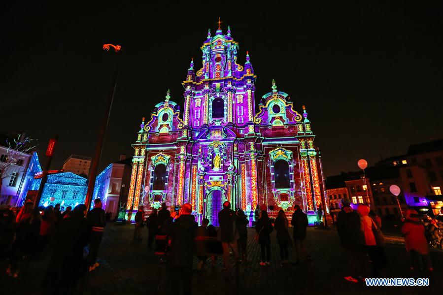 Festival des lumières à Bruxelles, en Belgique 