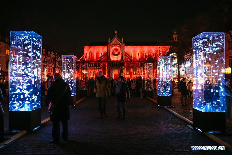 Festival des lumières à Bruxelles, en Belgique 