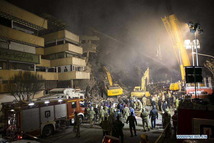 Iran : au moins 30 morts suite à l'effondrement d'un bâtiment à Téhéran