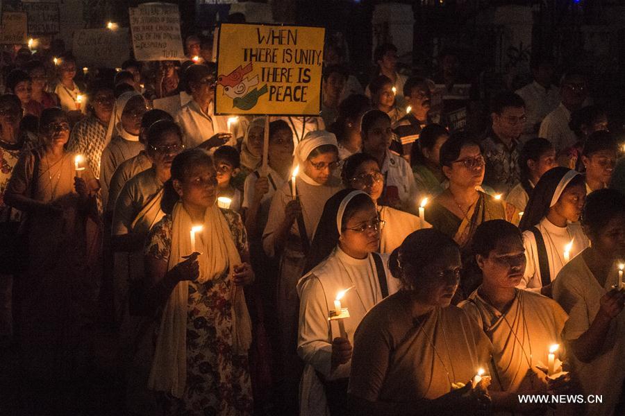 Inde : manifestation à la suite du viol et du meurtre d'une fillette de 8 ans