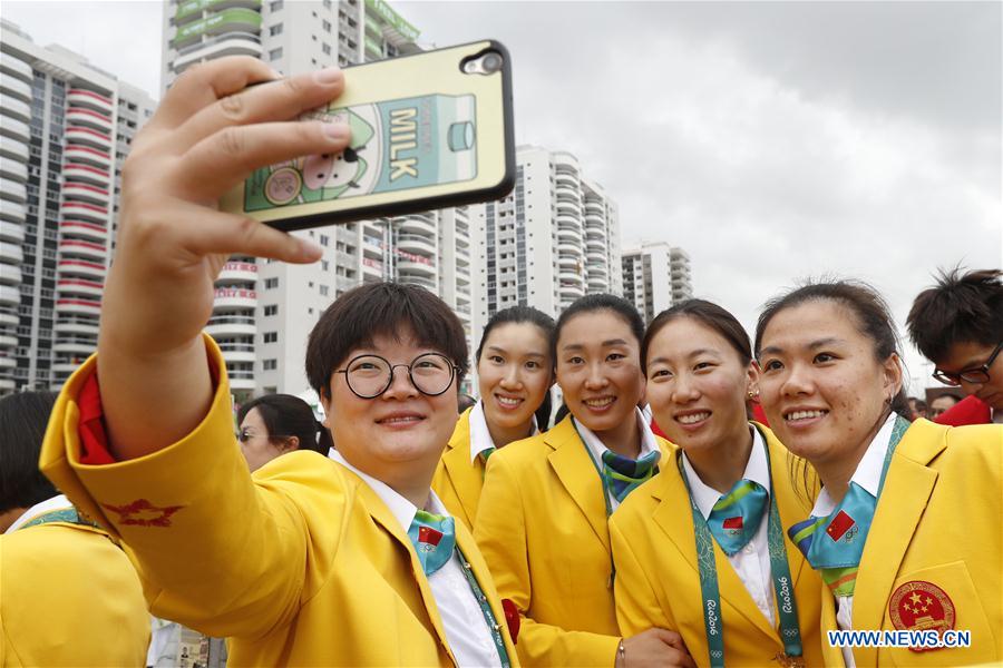 （里约奥运会）（8）中国代表团举行升旗仪式