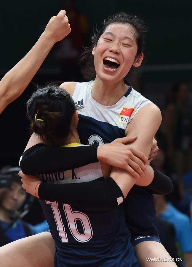 JO 2016 : quarts de finale de volley-ball Chine/Brésil (dames)