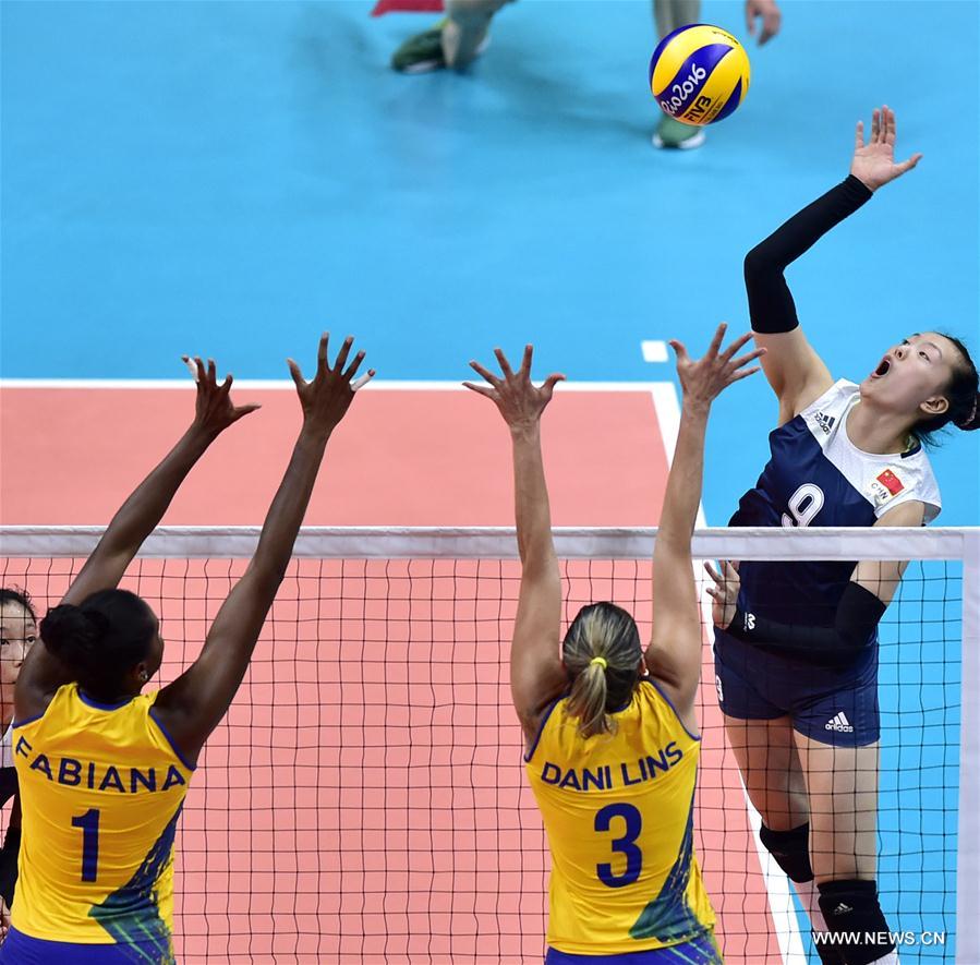 JO 2016 : quarts de finale de volley-ball Chine/Brésil (dames)