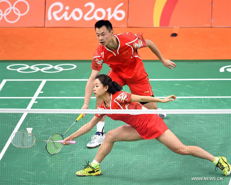 JO 2016 : match de badminton double mixte   