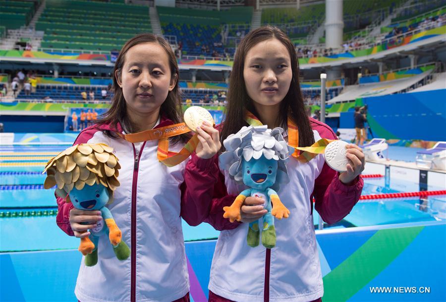 （里约残奥会）（3）游泳——中国选手包揽女子100米自由泳S11级冠亚军