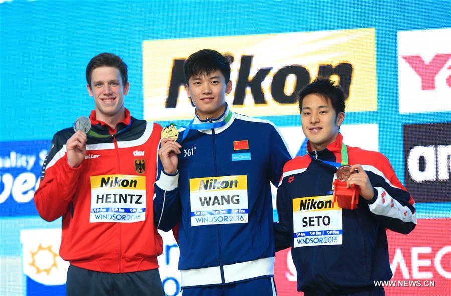Canada/Championnats du monde de natation : le Chinois Wang Shun champion de l'épreuve  individuelle quatre nages (200 m)