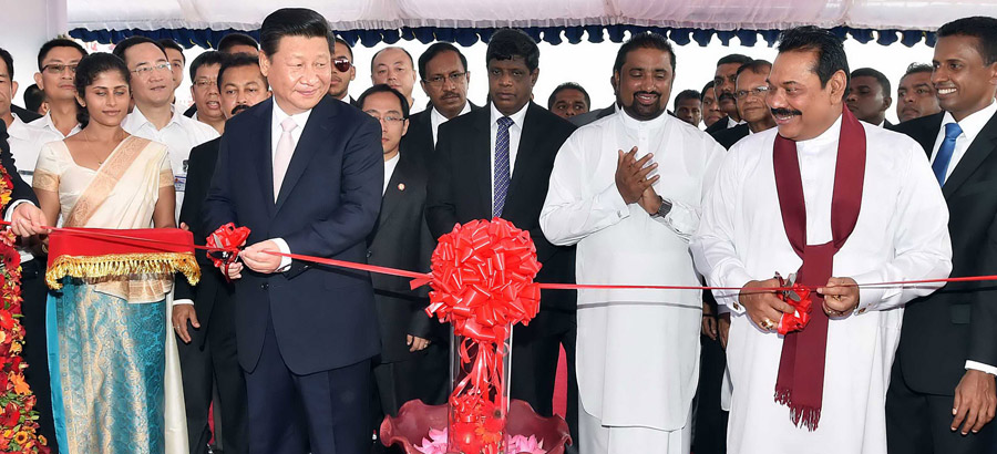 Les présidents chinois et sri-lankais inaugurent un important projet de construction