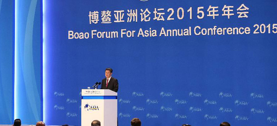 Le président chinois participe à la cérémonie d'ouverture du Forum de Bo'ao pour l'Asie 2015