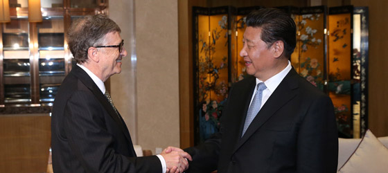 Le président chinois rencontre Bill Gates