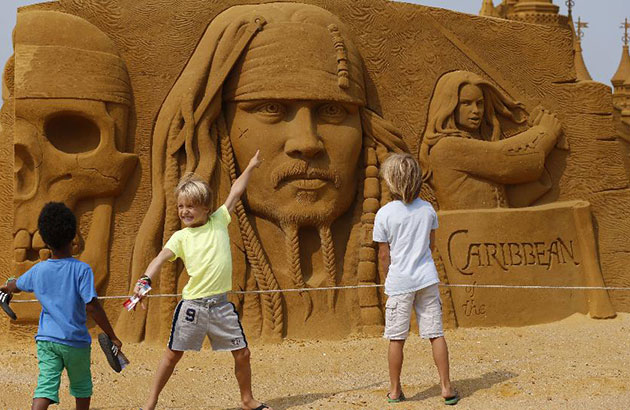 Festival de sculpture sur sable en Belgique