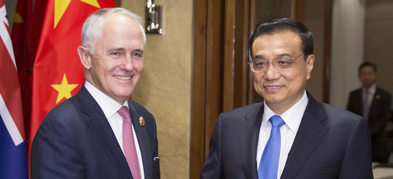 Le PM chinois Li Keqiang souhaite une mise en oeuvre rapide de l'ALE conclu avec 
l'Australie