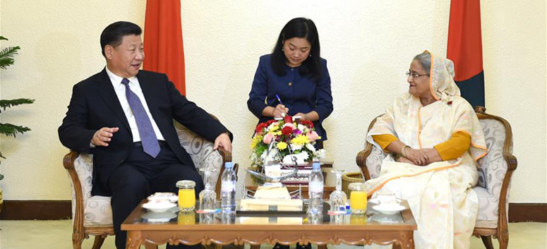 La Chine et le Bangladesh transforment leurs liens bilatéraux en un partenariat stratégique 
de coopération