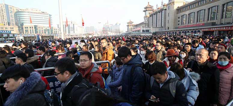 Chine : réseau ferroviaire très chargé à la fin de la fête du Printemps