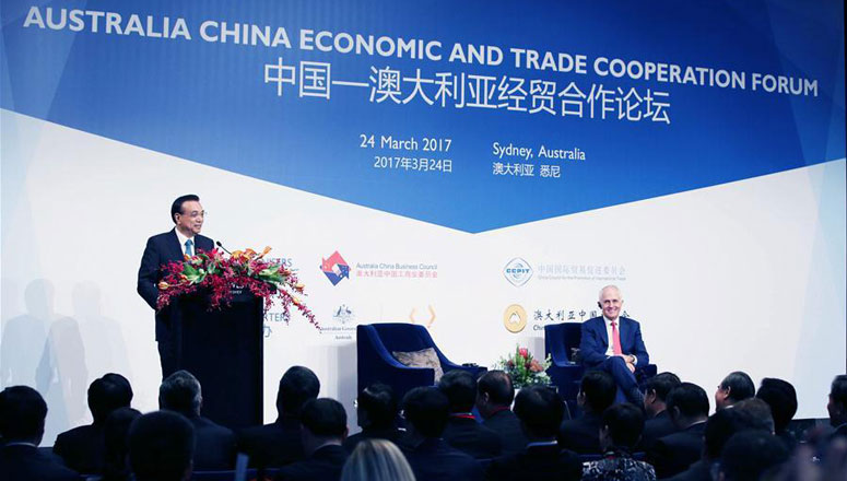 La Chine et l'Australie s'engagent à promouvoir la libéralisation du commerce