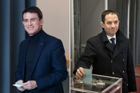 France/Présidentielle : Valls-Hamon, deux gauches irréconciliables (ANALYSE)