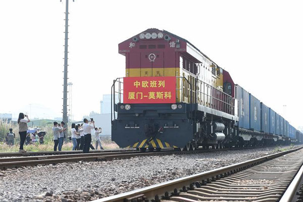 Chine : ouverture d'un nouveau service de fret ferroviaire reliant Xiamen à Moscou