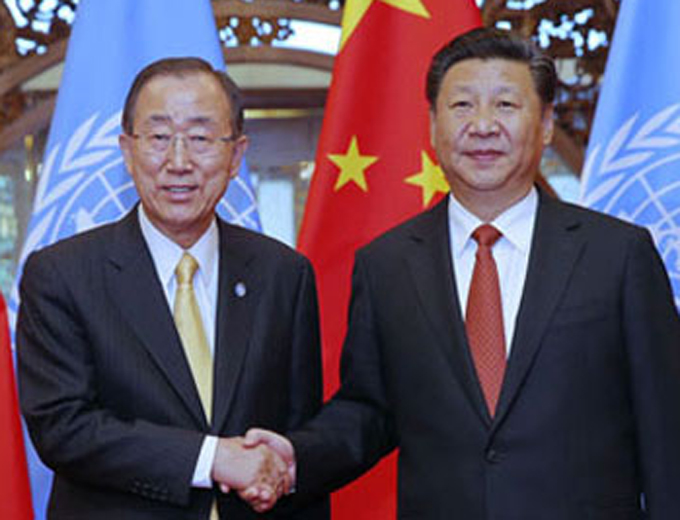 Xi Jinping rencontre le secrétaire général des Nations unies