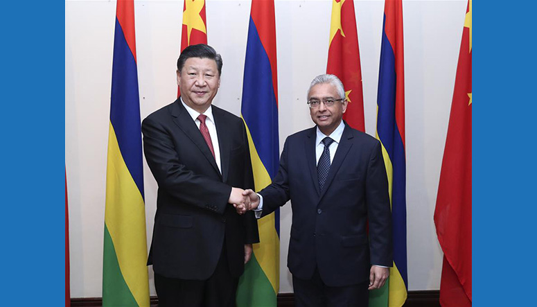 Le président chinois rencontre le Premier ministre mauricien