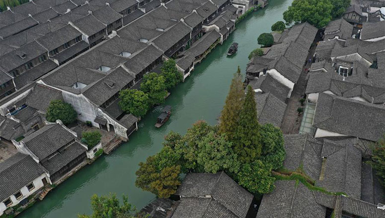 Chine: paysage de Wuzhen au Zhejiang