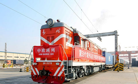 Lancement d'une nouvelle ligne de train de marchandises Chine-Europe à Chengdu