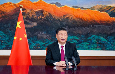 Le président chinois Xi Jinping assiste à l'Agenda de Davos du FEM