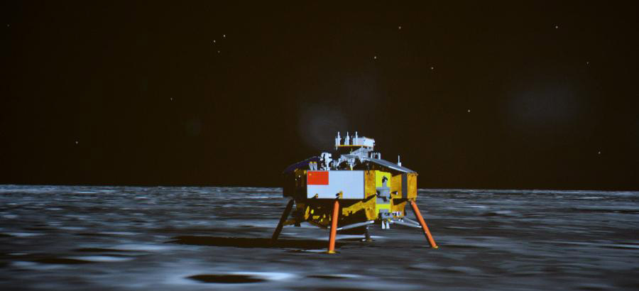 Chang'e-3 atterrit en douceur sur la Lune