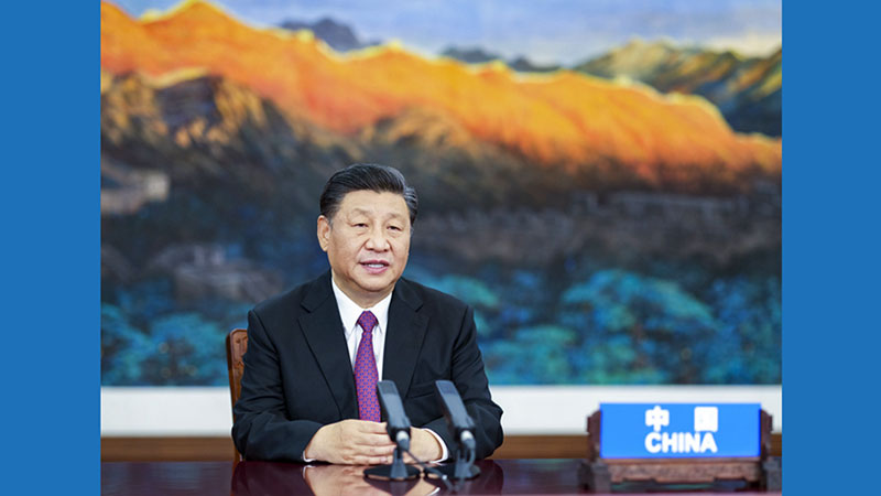 Xi Jinping s'adresse à la réunion informelle des dirigeants de l'APEC par liaison vidéo