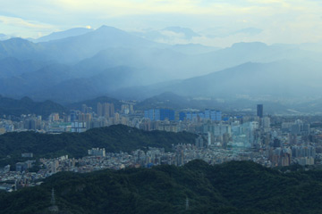 Vue aérienne de Taipei